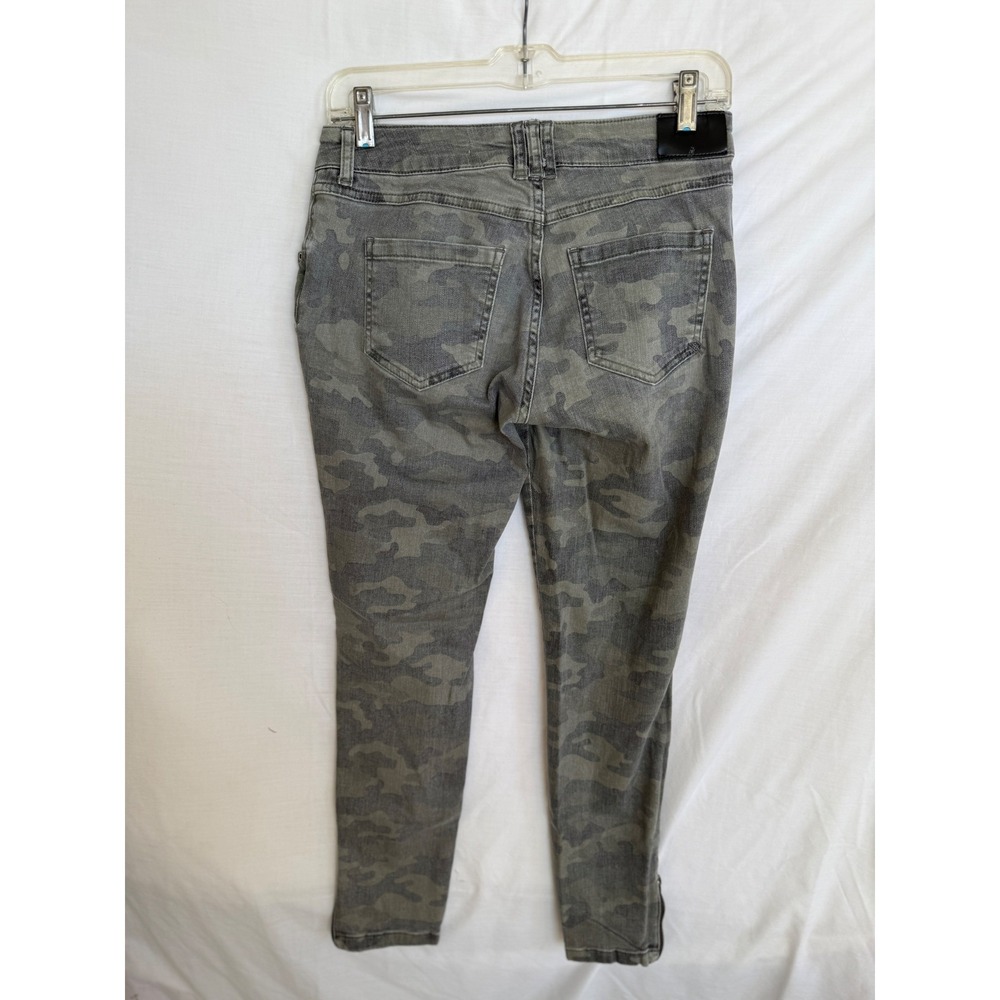 Anine Bing Womens Grey Camo Skinny Jeans Ankle Zip Moto Pants Size 27 - Picture 2 of 10